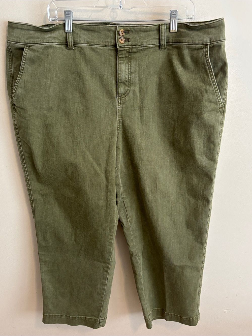 Talbots 20W straight ankle Jeans army green